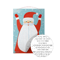  Адвент-календарь "Дед Мороз" (с отрывной бородой) HappyLine