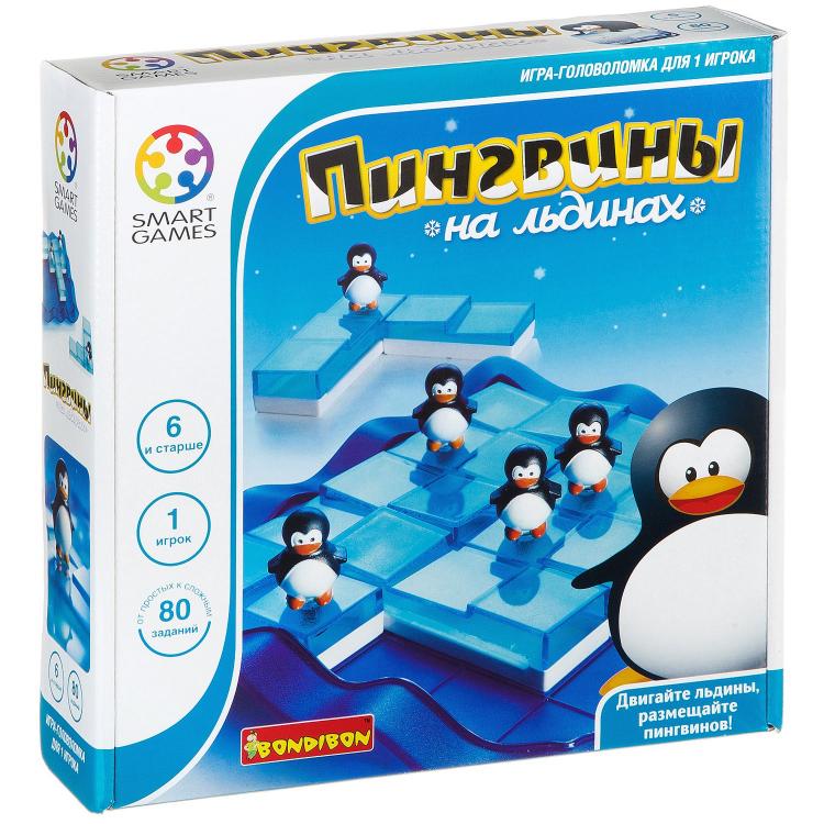 Логическая игра Bondibon  Пингвины на льдинах 