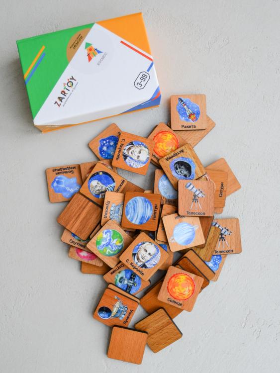 Мемори "Космос" в картонной коробочке (44 фишки) Царицынская игрушка